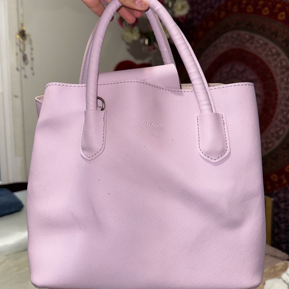 Lavender purse with crossbody strap